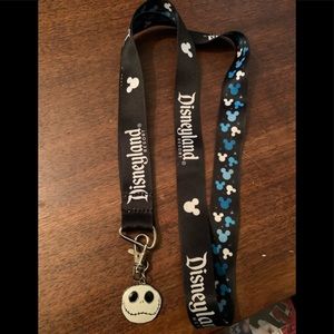 Disneyland Lanyard with Jack Skellington Keychain